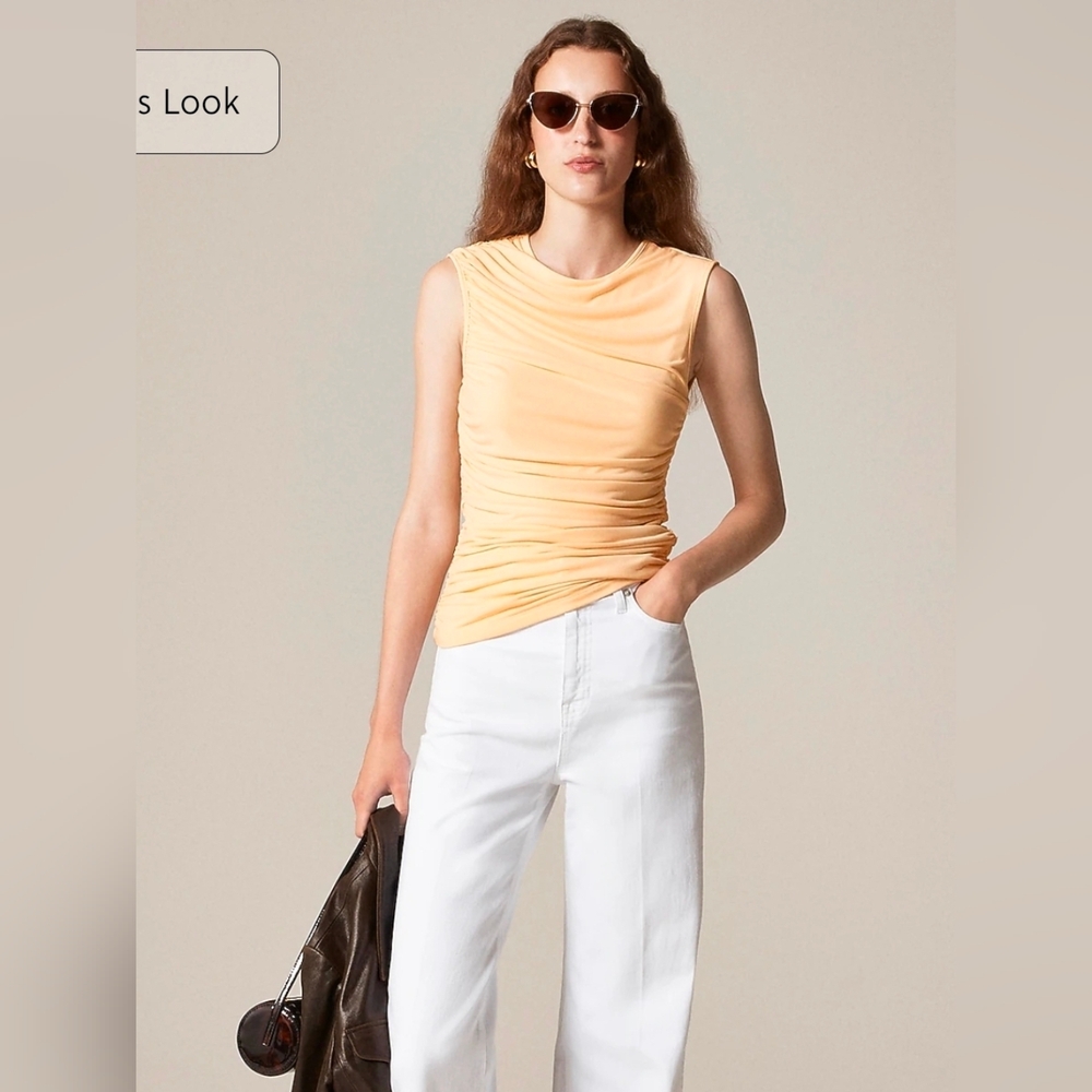 J. Crew Women's Ruched shell top in matte jersey #148